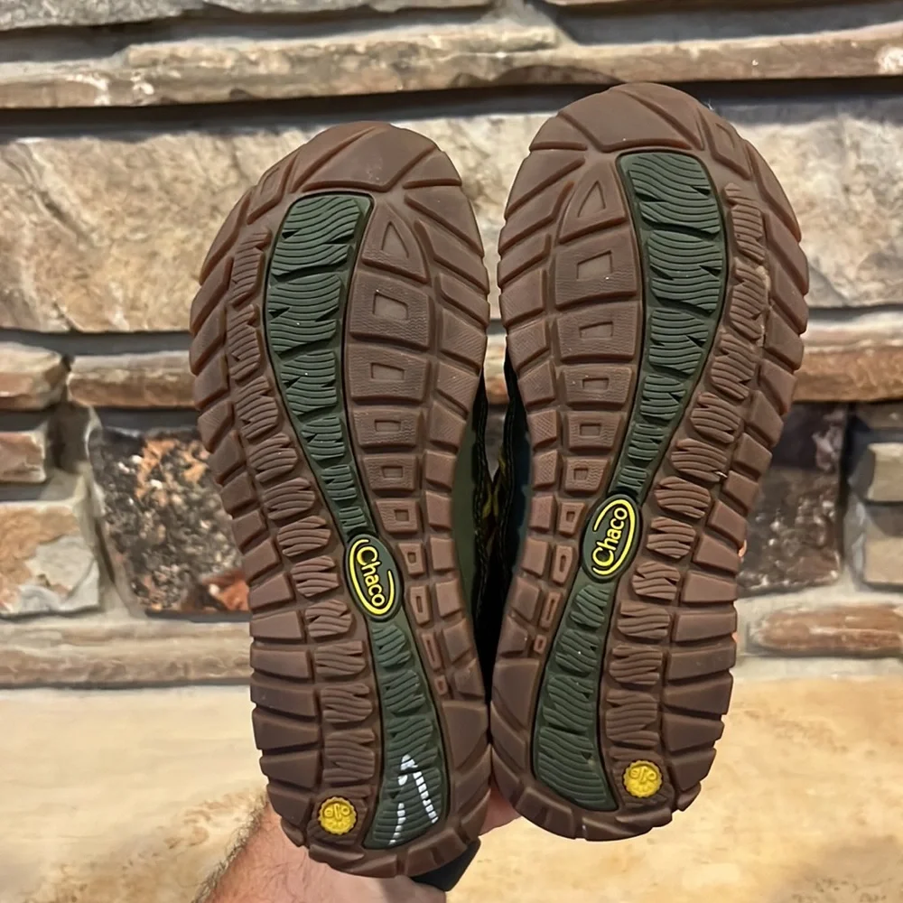 Chaco Outcross 2 Avocado Green and Yellow Outdoor Sandals